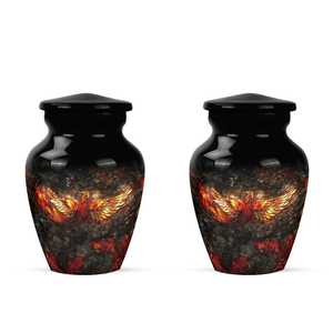 Urna para Cenizas con Diseño de Fénix Vibrante, Moderna y Decorativa, de Aluminio, Personalizable, Recuerdo para Adultos, Urna Funeraria Personalizada - Product Image 4