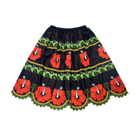 Jupe décontractée pour femme la plus vendue, style Hawaïen, Guam, Micronésie, 100 % polyester, broderie, ajustée, longueur genou
