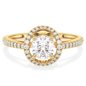 Anillos de compromiso REYES de plata de ley 925 con certificado GRA, moissanita de 1.05 quilates, anillo de boda de lujo, joyería fina para mujer - Product Image 1