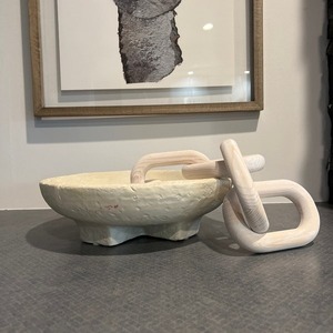 Chaîne décorative en bois sculptée à la main, 3 maillons, style rustique, pour table basse, grande chaîne pour la décoration intérieure - Product Image 5