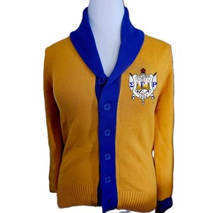 เสื้อสเวตเตอร์ไหมพรมคอวีคุณภาพสูง Sigma Gamma Rho แบบถักลายเคเบิ้ล แฟชั่นสไตล์นักเรียน ทำจากผ้าฝ้าย - Product Image 1