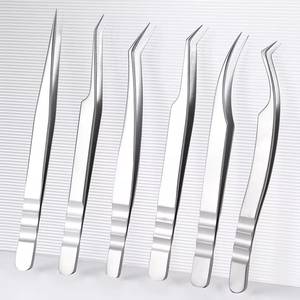 Pinzas para Pestañas de Acero Quirúrgico Morje, Punta Suave, Herramienta de Precisión para Aplicación de Pestañas - Product Image 1
