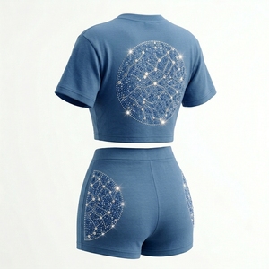 Custom Logo Girls Butterfly Casual Two Piece Fashion Apparel <b>Set</b> - Product Image 6