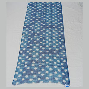 Meilleures ventes de foulards longs en lin modal 100% pour femmes de créateur Logo personnalisé et texture douce de couleur avec style pointillé imprimé numériquement - Product Image 4