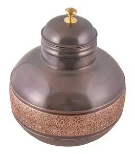 Distributeur d'eau artisanal en cuivre finition antique très demandé pour le stockage d'eau bien-être ayurvédique, prix usine - Product Image 2