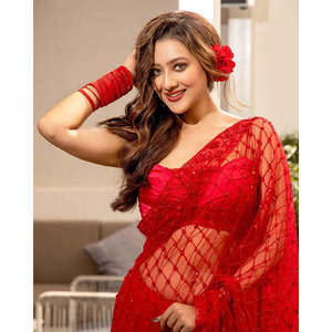 Robes de soirée Belles Paillettes Broderie Travail Fête Porter Saree - Product Image 2