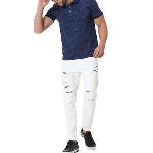 Chemises en coton uni pour hommes grandes tailles avec logo personnalisé imprimé, tissu de polo pour hommes, service ODM - Product Image 3