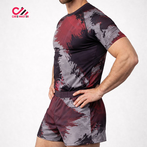 Conjunto de 2 Piezas de Ropa Deportiva de Compresión para Hombre, Camuflaje, Secado Rápido, Estampado a Color, Camiseta de Manga Larga y Pantalones - Product Image 1