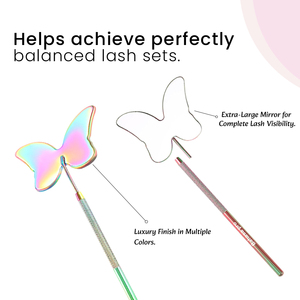 Wholesale Multi Customized Butterfly Lash <b>Mirror</b> for Lashes with Ergonomic Handle for Professional Eyelash Extension <b>Mirror</b> - Product Image 3