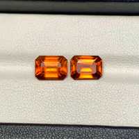 Pierre précieuse naturelle Fanta Garnet, taille octogonale, orange, certifiée IGI, design professionnel léger, 250 grammes, qualité supérieure, bijoux