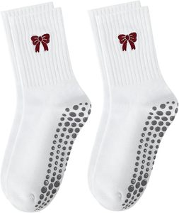 Pilates <b>Socks</b> With <b>Grips</b> for Women Cute Non Slip Crew Gripper Yoga <b>Sock</b>-Grippy Sticky for Hospital/Dance Barre/Workout - Product Image 1