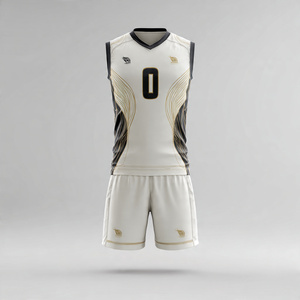 Maillots de football à col en V pour basketball et volleyball, 100 % polyester, sublimation, uniformes de sport - Product Image 1