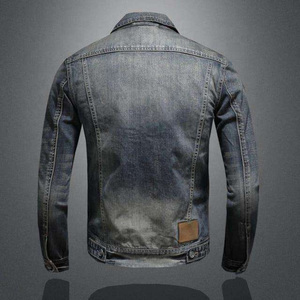 DAIZEN STAR INTERNATIONAL Men's Regular Fit Denim Jacket Solid Color Button Closure Distressed Wash Casual Style Winter Wear - Product Image 3