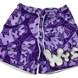 กางเกงขาสั้นผ้าแคนวาสสำหรับออกกำลังกายผู้ชายสไตล์สตรีท ผลิตในปากีสถาน พิมพ์ลายแบบซับลิเมชั่น ระบายอากาศได้ดี ผลิตจากโพลีเอสเตอร์ 100% - Product Image 1