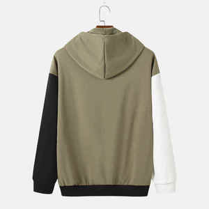 Sweat-shirt à capuche color block pour homme, tricoté, manches régulières, style automne - Product Image 2