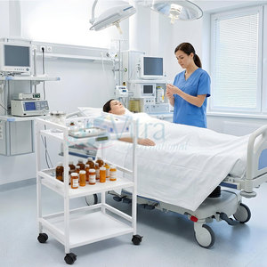 Portable Hospital Instruments <b>Trolley</b> Smooth Glide Instruments <b>Trolley</b> Storage Shelves Instruments <b>Trolley</b> Daily <b>Work</b> - Product Image 2