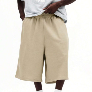 Pantalones Cortos Bermuda de Algodón de Color Sólido para Hombre, de Alta Calidad, con Bolsillos, Cintura Elástica, Estilo Casual, Corte Medio, Venta al Por Mayor - Product Image 2