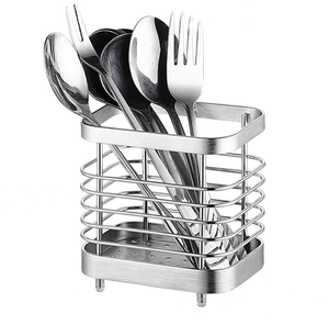 Support à cuillères en acier inoxydable, porte-ustensiles de cuisine, support à baguettes en acier inoxydable, organisateur de couverts, porte-cuillères - Product Image 1