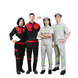 Uniforme de Trabajo de Diseño Personalizado, Ropa de Trabajo Informal para Mujer/Hombre, Conjunto de Fábrica, Traje de Trabajo Eléctrico FMF, MOQ Bajo - Product Image 1