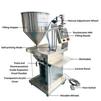 Machine de remplissage semi-automatique à servomoteur haute précision pour bouteilles, pâtes, cosmétiques, lotions, miel et liquides
