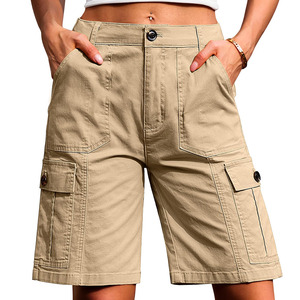 Active Wear Cargo Shorts Quick Dry Classic Summer Daily Casual Fashion Print Breathable 100% Cotton Anti-Wrinkle Elastic Women - Product Image 2