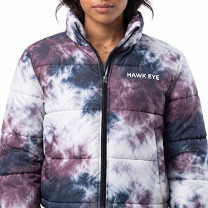 <b>Ladies</b> Quilted <b>Padded</b> Jacket <b>Winter</b> Wear Cropped Puffer <b>Coat</b> Full Zip Custom Tie Dye Sublimation Outerwear - Product Image 3