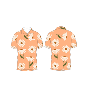 เสื้อโปโลพิมพ์ลายดอกไม้แบบกำหนดเอง แขนสั้น สวมใส่สบาย เหมาะสำหรับกอล์ฟ เทนนิส ชุดทีมฤดูร้อน - Product Image 4
