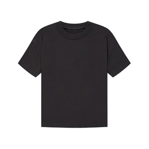 เสื้อยืดคอตตอนสีดำทรงใหญ่พิเศษสำหรับผู้ชาย สไตล์วินเทจ เป็นมิตรกับสิ่งแวดล้อม พิมพ์โลโก้ตามสั่งด้านหน้า - Product Image 1
