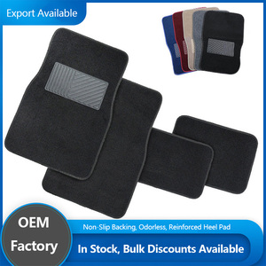 Set di 4 Tappetini Universali Antiscivolo in Poliestere per <span class=keywords><strong>Auto</strong></span>, Set Completo Durevole per Interni Anteriori e Posteriori - Product Image 3