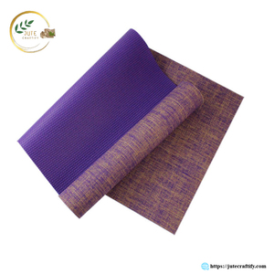 Tapis de méditation en jute naturel éco-responsable – Tapis de yoga artisanal durable pour la pleine conscience, le bien-être et la vie spirituelle - Product Image 2