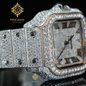 นาฬิกาเพชรหรู Pahal Jewels ตัวเรือนสแตนเลสทรงสี่เหลี่ยมผืนผ้า ระบบอัตโนมัติ ขนาด 40 มม. หน้าปัดแบบเข็ม  กระจกแซฟไฟร์ สำหรับทั้งชายและหญิง - Product Image 3
