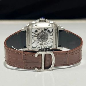Reloj Splendid Diamond para Hombre, Analógico de Cuarzo, Caja de Lujo, Moissanita, Números Romanos, Cierre Oculto, Cristal de Zafiro de 28 mm, Movimiento ETA - Product Image 5