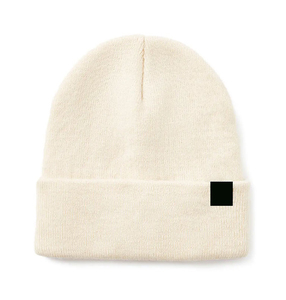 Gorro de Invierno Unisex Personalizado con Logotipo OEM, Color Crema, 100% Acrílico, Tejido, Gorro de Invierno de Color Sólido, Unisex, 100% Acrílico - Product Image 1