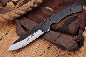 Couteau de camping forgé à la main, à lame fixe, pleine longueur, pointe tombante, en acier 1095 poli, personnalisable OEM/ODM, vente en gros directe usine - Product Image 2