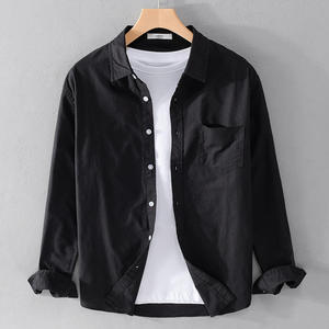 Camisa de Manga Larga Casual de Negocios para Hombre, Nueva Llegada OEM 2026, 100% Algodón Franela, Antiarrugas, Ecológica, Estilo Holgado y Moderno - Product Image 4