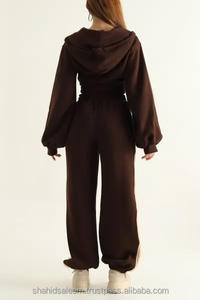 Chándal elegante del mismo Color para mujer, chándales de secado rápido de poliéster 100% para mujer, ropa de entrenamiento deportivo, chándales - Product Image 3