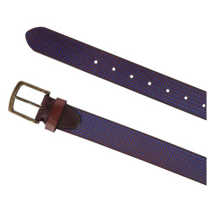 Cinturones de Hombre al por Mayor de Alta Calidad con Logotipo Personalizado, Lujosos y Modernos, de Cuero Genuino Azul con Hebilla de Aleación, OEM, Nuevos - Product Image 2