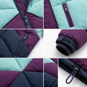 Veste matelassée à capuche unisexe, manteau d'hiver chaud, fermeture éclair, streetwear d'extérieur, vêtements personnalisés à marque privée, OEM ODM - Product Image 6