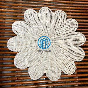 Elegant Rattan Flower Placemat Decorative <b>Table</b> <b>Mat</b> For Dining <b>Table</b> Handmade Woven Placemat For Kitchen Home Styling - Product Image 1