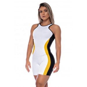 Mono sin mangas con espalda descubierta para mujer, traje deportivo para Yoga - Product Image 1