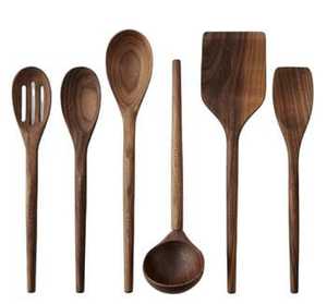 Cucharas de Madera con Diseño de Abeja Hechas a Mano, Cucharón y Cuchara para Remover Miel de Madera Natural con Recortes Artesanales para Decoración de Cocina - Product Image 3