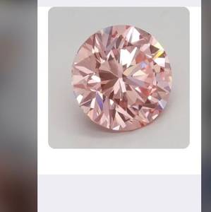 Diamant rose créé en laboratoire Gulrez Gems, 4 mm, forme ronde, clarté VVS, 0,57 carat, diamant en vrac pour la fabrication de bijoux - Product Image 1