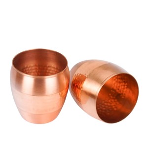 Juego de 2 vasos de cobre puro martillado de la mejor calidad, vasos hechos a mano para agua, uso en el hogar, hoteles y restaurantes, en oferta. - Product Image 6