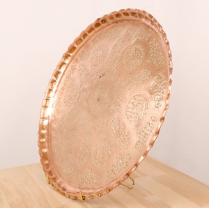 Newly Triangle Shape Copper Serving <b>Tray</b> For Hotel & Restaurant Dining Table <b>Snacks</b> Dessert Serving <b>tray</b> - Product Image 4