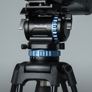 Manizek chuyên nghiệp nhiệm vụ nặng nề video máy ảnh Tripod đứng Kit te195 + bh509 đối trọng năng động Chất lỏng đầu vật liệu nhôm - Product Image 2