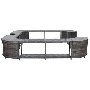 Mobilier d'extérieur en polyrotin gris 105.5 "x 105.5" Square Spa Surround 21.7 \" - Product Image 4