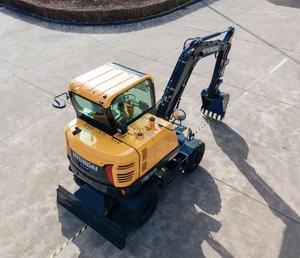 Excavatrice hydraulique sur roues HW60 5,75 tonnes, petite machine de terrassement portable pour travaux agricoles et routiers - Product Image 5
