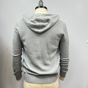 Cardigan d'automne 100% coton pour hommes, pull en tricot à la mode avec capuche zippée et col montant, manches longues, ajustement régulier - Product Image 3