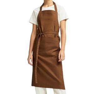 100% Cotton Bib Apron Embroidered Logo Sleeveless Custom <b>Kitchen</b> Chef Cleaning Restaurant Hospitality Wholesale OEM - Product Image 3