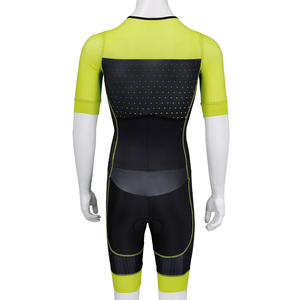 Combinaison de cyclisme homme personnalisée OEM, respirante, une pièce, pour triathlon, avec fermeture éclair sur la poitrine, prix de gros, vêtements de course à vélo - Product Image 3